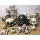 MIXED BOX OF MAINLY CERAMIC INCLUDES ROYAL DOULTON