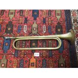 A VINTAGE BRASS TRUMPET, 51CM