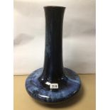 A LARGE GLAZED STUDIO POTTERY BOTTLE VASE, 46CM HIGH