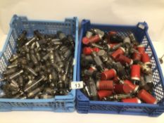 A LARGE COLLECTION OF VINTAGE VALVES (UNCHECKED) SOME INCLUDING MULLARD, SYLVANIA, MAZDA AND MORE