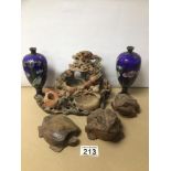 MIXED ORIENTAL ITEMS, SOAPSTONE AND MORE