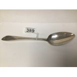 A HALLMARKED SILVER SCOTTISH TABLESPOON, 22CM, WILLIAM AULD, DATED 1816, EDINBURGH TOTAL WEIGHT IS