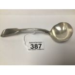 A VICTORIAN HALLMARKED SILVER SAUCE LADLE 18CM, DATED 1846, LONDON TOTAL WEIGHT IS APPROX 75G