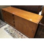 A MID-CENTURY SIDEBOARD WITH FOUR DRAWERS A/F, 122 X 39 X 54CM