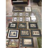 A QUANTITY OF PICTURES AND PRINTS FRAMED AND GLAZED