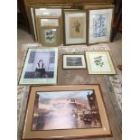 A LARGE QUANTITY OF FRAMED AND GLAZED PICTURES AND PRINTS MAINLY STILL LIFE