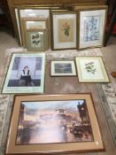 A LARGE QUANTITY OF FRAMED AND GLAZED PICTURES AND PRINTS MAINLY STILL LIFE