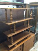 A FOUR TIER MAHOGANY WHAT-NOT, 86 X 87 X 24CM
