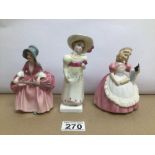 THREE ROYAL DOULTON FIGURINES COOKIE HN 2218 BO PEEP HN 1811 AND LORI HN 2801