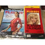 A LARGE COLLECTION OF VINTAGE PLAYBOY 'PLAYMATE' MAGAZINES AND CALENDERS