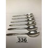 A SET OF SIX HM SILVER COFFEE SPOONS SHEFFIELD 1961 84G