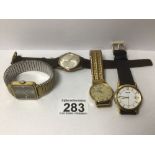 FOUR GENTS WATCHES, UNTESTED AVIA, PULSAR AND ACCURIST