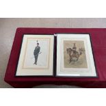 TWO MILITARY FRAMED AND GLAZED WATERCOLOURS BOTH SIGNED ONE BY WYMER, 16TH LANCERS MONOGRAMMED A.D