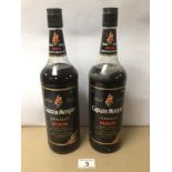 TWO 1980s BLACK LABELS CAPTAIN MORGAN JAMAICAN RUM (SEALED AND WITH CONTENTS)