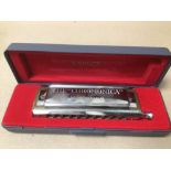 A HOHNER CHROMONICA 260 (CHROMATIC HARMONICA), MADE IN GERMANY, IN CASE