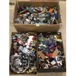 THREE LARGE BOXES OF MIXED LEGO, INCLUDES STARWARS TECHNICS AND MORE