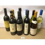TEN SEALED BOTTLES OF MIXED ALCOHOL WITH CONTENTS INCLUDES CHATEAU DE LA MALTRYE, 1988 AND MORE