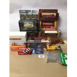 A COLLECTION OF VINTAGE BOXED DISPLAY DIE-CAST MODEL VEHICLES INCLUDES CORGI, DINKY, MATCHBOX AND