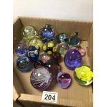 A COLLECTION OF GLASS PAPERWEIGHTS, THREE OF WHICH ARE MARKED TO THEIR BASES, CAITHNESS,