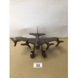 A SCRATCH BUILT METAL MODEL AIRCRAFT, 20CM