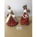 TWO ROYAL DOULTON FIGURINES, ‘CHRISTMAS MORN’ (HN1992) AND ‘THE ERMINE COAT’ (HN1981)