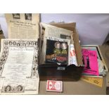 A BOX OF MIXED EPHEMERA, MUSICAL PROGRAMMES AND ILLUSTRATED NEWS AND MORE