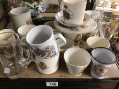 AN EXTENSIVE COLLECTION OF COMMEMORATIVE MUGS, GLASSES, AND PLATES OF THE BRITISH ROYAL FAMILY, WITH