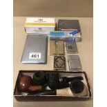 MIXED TOBACCIANA, PIPES, WRIGHTS, SILVANO AND MEERSHAUM WITH LIGHTERS, KINGSWAY, CONSUR AMOR AND