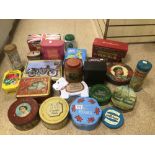 AN EXTENSIVE COLLECTION OF ADVERTISING TINS, INCLUDES SOME VINTAGE