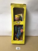A VINTAGE BOXED PELHAM PUPPET WITH INSTRUCTIONS 37CM IN HEIGHT