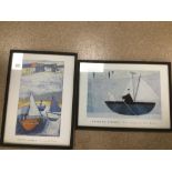 TWO FRAMED AND GLAZED PRINTS ANNORA SPENCE AND ELENA GOMEZ, 73 X 53CM