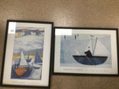 TWO FRAMED AND GLAZED PRINTS ANNORA SPENCE AND ELENA GOMEZ, 73 X 53CM