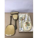 TWO VINTAGE DRESSING TABLE SETS