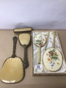 TWO VINTAGE DRESSING TABLE SETS