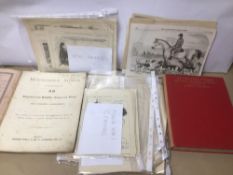 MIXED EPHEMERA INCLUDES PUNCH WWI, AND SPORTING VERSE 1927 AND MORE