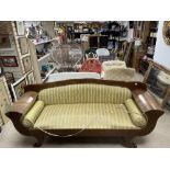 A VICTORIAN CHAISE LOUNGE THREE SEATER SOFA