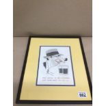 A FRAMED AND GLAZED WATERCOLOUR BY BEN WARRISS GUINNESS ADVERT 'HOW GRAND TO BE A TOUCAN', 33 X