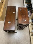 TWO SMALL DROP END MAHOGANY TABLES LARGEST EXTENDED 79 X 61 X 65CM