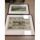 TWO FRAMED AND GLAZED PRINTS, CARPET BEATERS V BOBBERY WALLAHS 1/750 BY SNAFFLES 90 X 70 AND