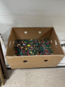 A LARGE QUANTITY OF PLASTIC ARMY MEN, COWBOYS, AND CRESCENT TOYS