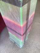 FOUR COLOURED PERSPEX DISPLAY BOXES
