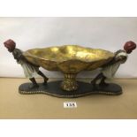 A VINTAGE BLACKAMOOR JARDINIERE PLANTER FRUIT BOWL CENTREPIECE, 42CM X 19CM