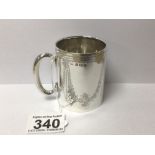 A HALLMARKED SILVER EDWARDIAN CHRISTENING CUP, 80G