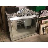 A LARGE VINTAGE VENETIAN MIRROR, 93 X 92CM