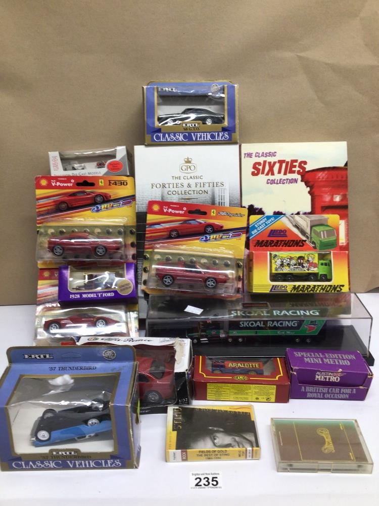 A COLLECTION OF MIXED DIE-CAST BOXED TOYS, ERTL, LLEDO, CORGI AND MORE