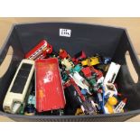 A MIXED COLLECTION OF DIE-CAST MODEL VEHICLES INCLUDES LLEDO, LESNEY, CORGI AND MORE