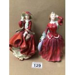 TWO ROYAL DOULTON FIGURINES BLITHE MORNING (HN2065) AND TOP'O'THE HILL (HN1834)