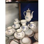 A ROYAL WORCESTER PART COFFEE SERVICE FOURTEEN PIECES, MANSFIELD PATTERN