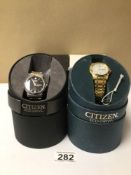 TWO BOXED CITIZEN ECO-DRIVE GENTS WATCHES