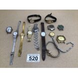A QUANTITY OF LADIES WATCHES, ROTARY, INGERSOL AND MORE